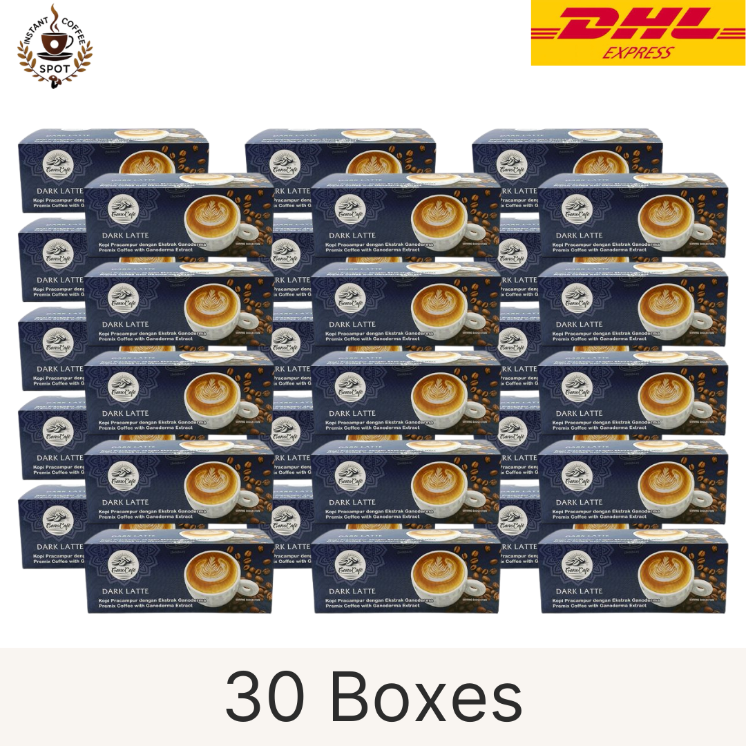 gano excel ganocafe dark latte with ganoderma 10 box pack gano excel ganocafe dark latte with ganoderma 30 box pack