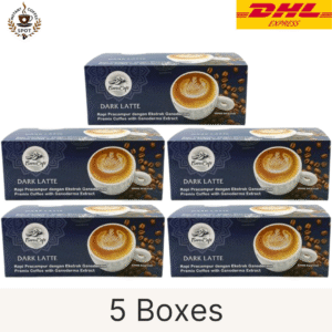 gano excel ganocafe dark latte with ganoderma 5 box pack